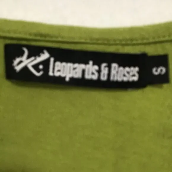 Leopards & Roses Hand-Crafted Tank Top Size S - Picture 8 of 10